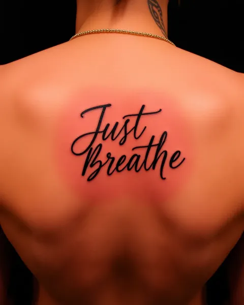 Idées de tatouage "Just Breathe" pour les hommes et les femmes